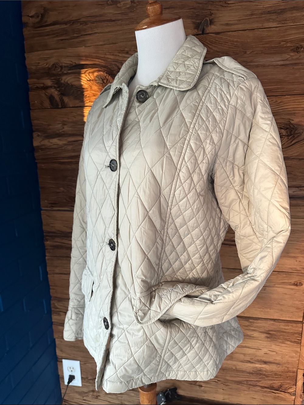 Barbour summer tartan quilted jacket us size 8